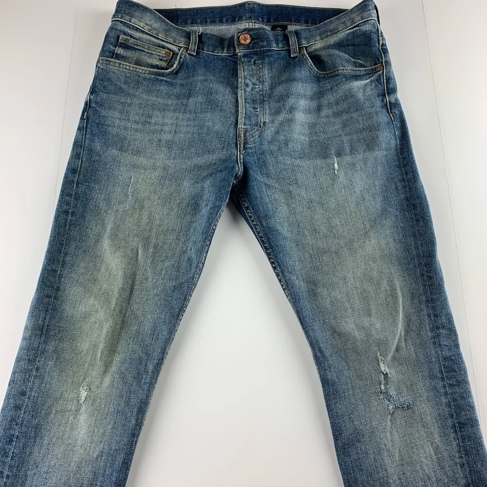 H&M Mens Slim Fit Denim Jeans 34/32 - Picture 2 of 5
